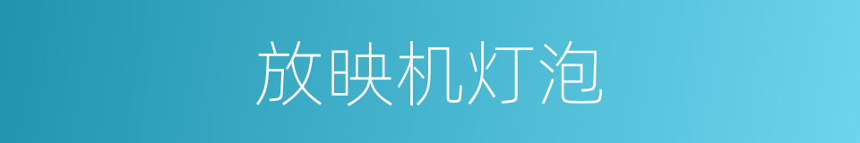 放映机灯泡的同义词