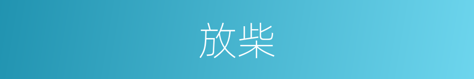 放柴的同义词