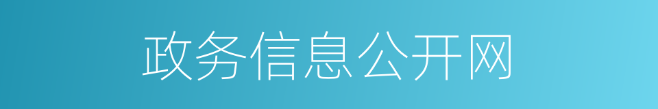 政务信息公开网的同义词