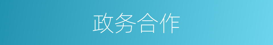 政务合作的同义词