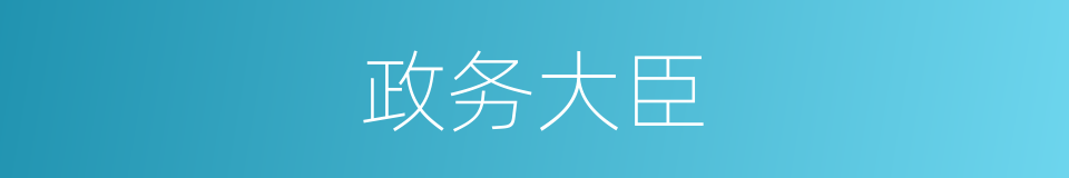 政务大臣的同义词