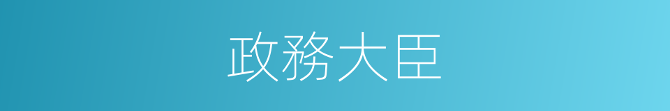 政務大臣的同義詞