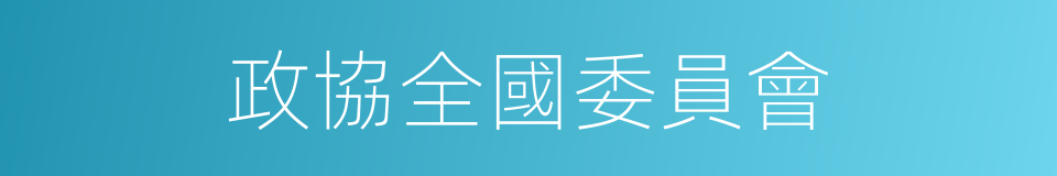 政協全國委員會的同義詞