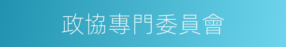 政協專門委員會的同義詞