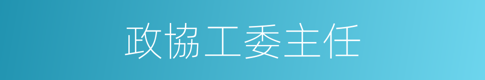政協工委主任的同義詞