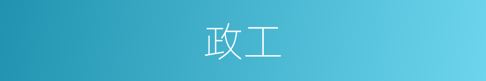 政工的意思