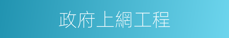 政府上網工程的同義詞