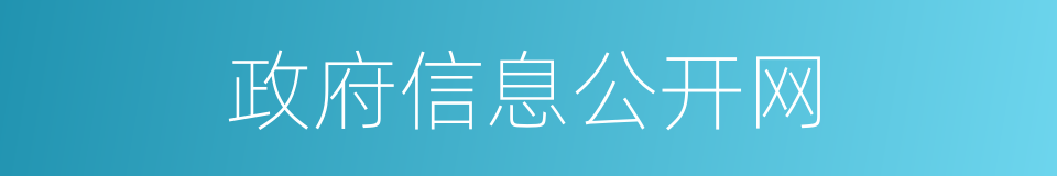 政府信息公开网的同义词