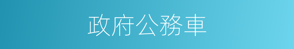 政府公務車的同義詞