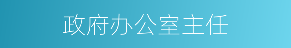 政府办公室主任的同义词