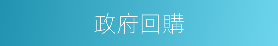 政府回購的同義詞