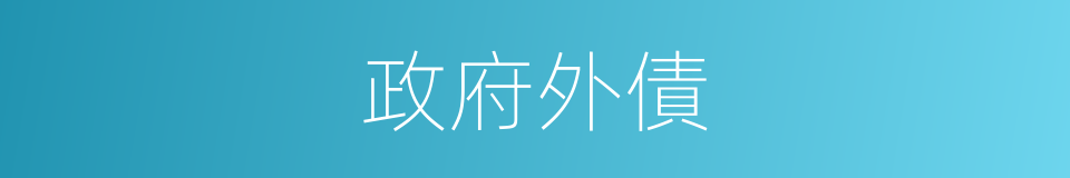 政府外債的同義詞