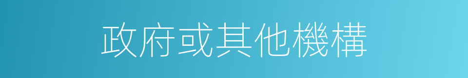 政府或其他機構的同義詞