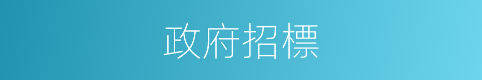 政府招標的同義詞