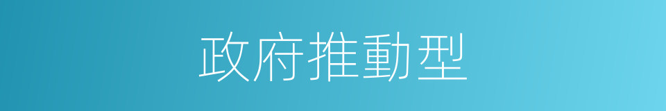 政府推動型的同義詞