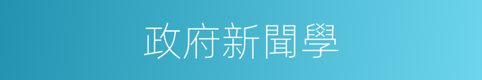 政府新聞學的同義詞