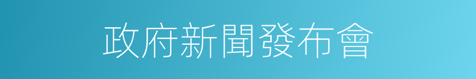 政府新聞發布會的同義詞