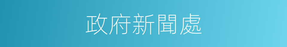 政府新聞處的同義詞