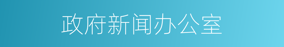 政府新闻办公室的同义词