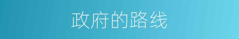 政府的路线的同义词