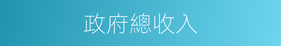 政府總收入的同義詞