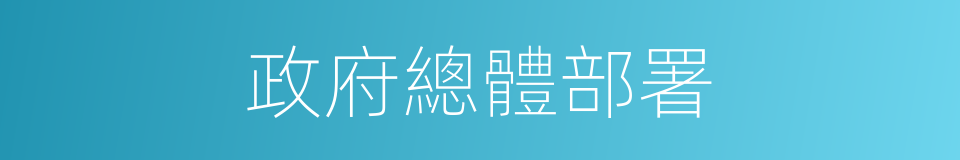 政府總體部署的同義詞