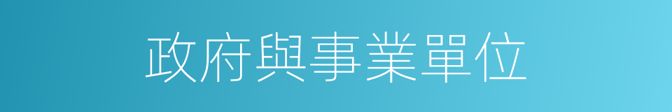 政府與事業單位的同義詞