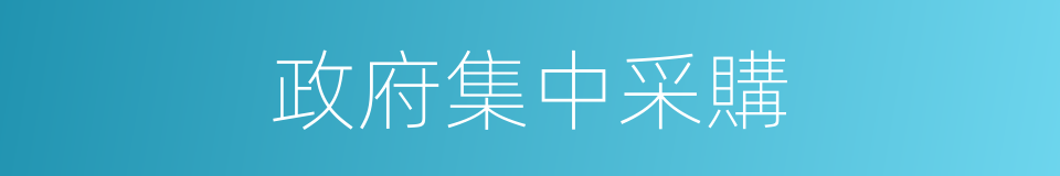 政府集中采購的同義詞