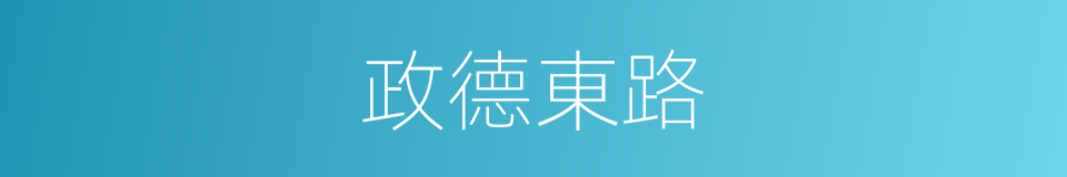 政德東路的同義詞