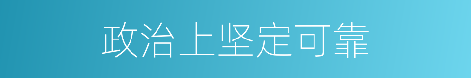 政治上坚定可靠的同义词