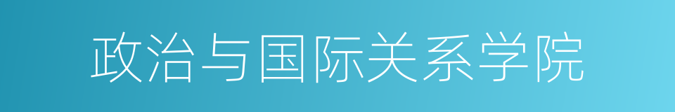 政治与国际关系学院的同义词