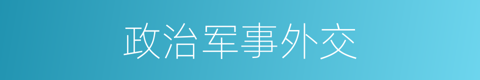 政治军事外交的同义词