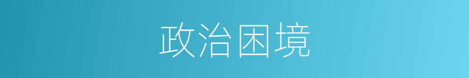 政治困境的同义词