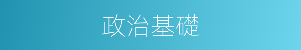 政治基礎的同義詞