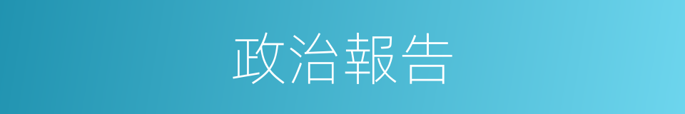 政治報告的同義詞