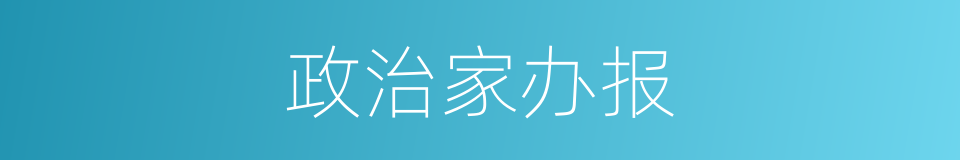 政治家办报的同义词