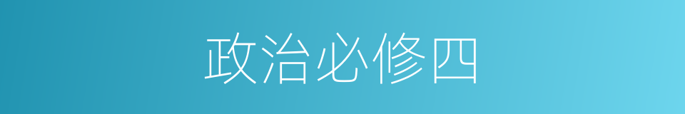 政治必修四的同义词