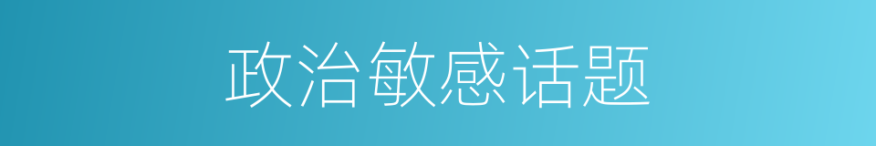 政治敏感话题的同义词