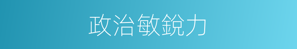 政治敏銳力的同義詞