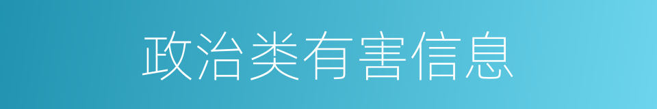 政治类有害信息的同义词