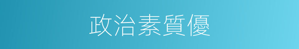 政治素質優的同義詞