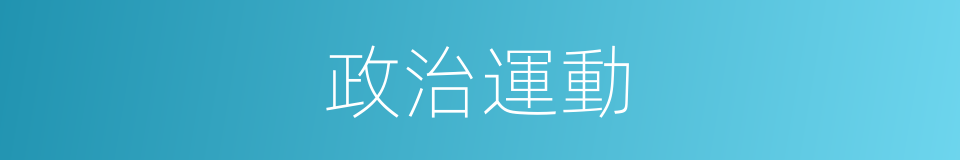 政治運動的意思
