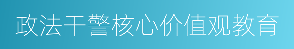 政法干警核心价值观教育的同义词