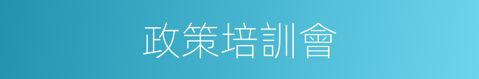 政策培訓會的同義詞