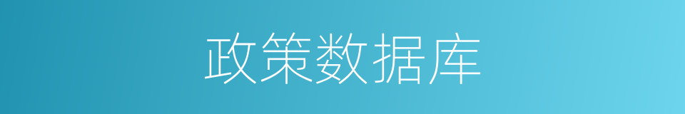 政策数据库的同义词
