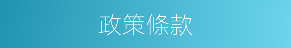 政策條款的同義詞