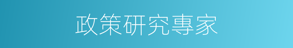 政策研究專家的同義詞