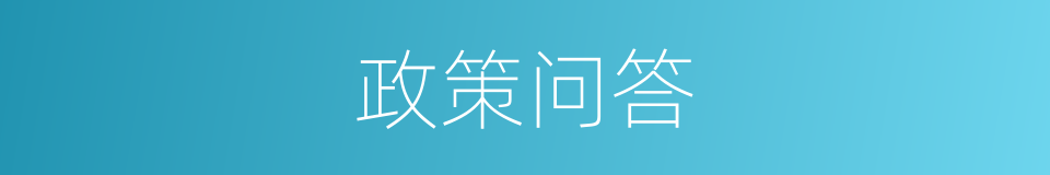 政策问答的同义词