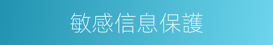 敏感信息保護的同義詞