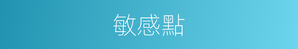 敏感點的同義詞